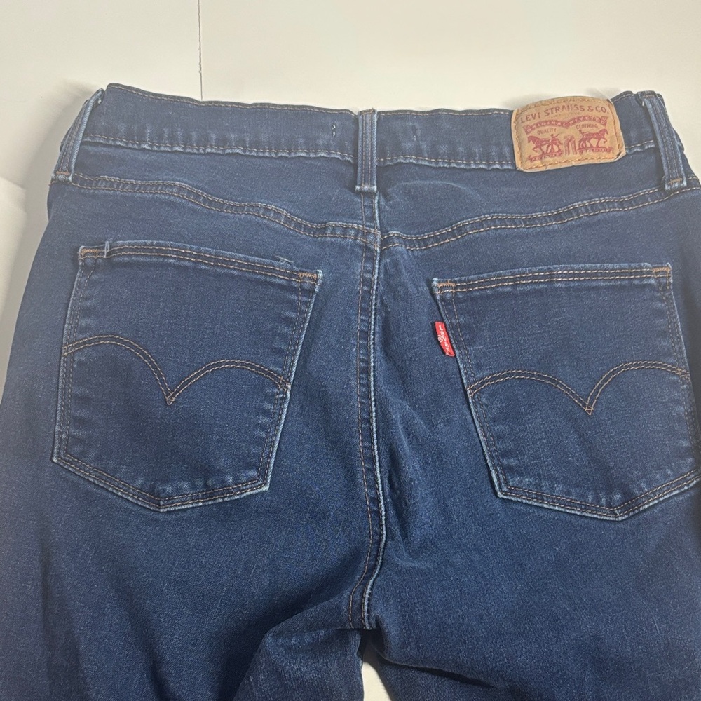 Levi's Slimming Straight Sz 30 Dark Blue Denim Jeans